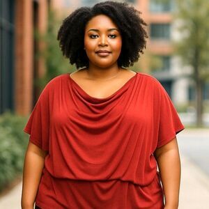 Avenue size 26/28 red dressy dress. Like new.